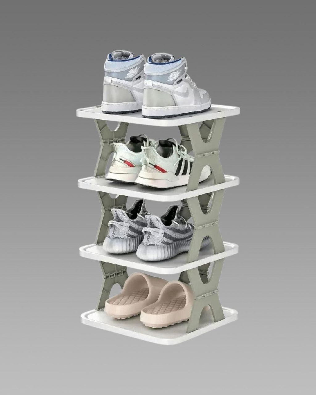 Compact 4-Layer Storage Rack for Shoes, Slippers & Small Items