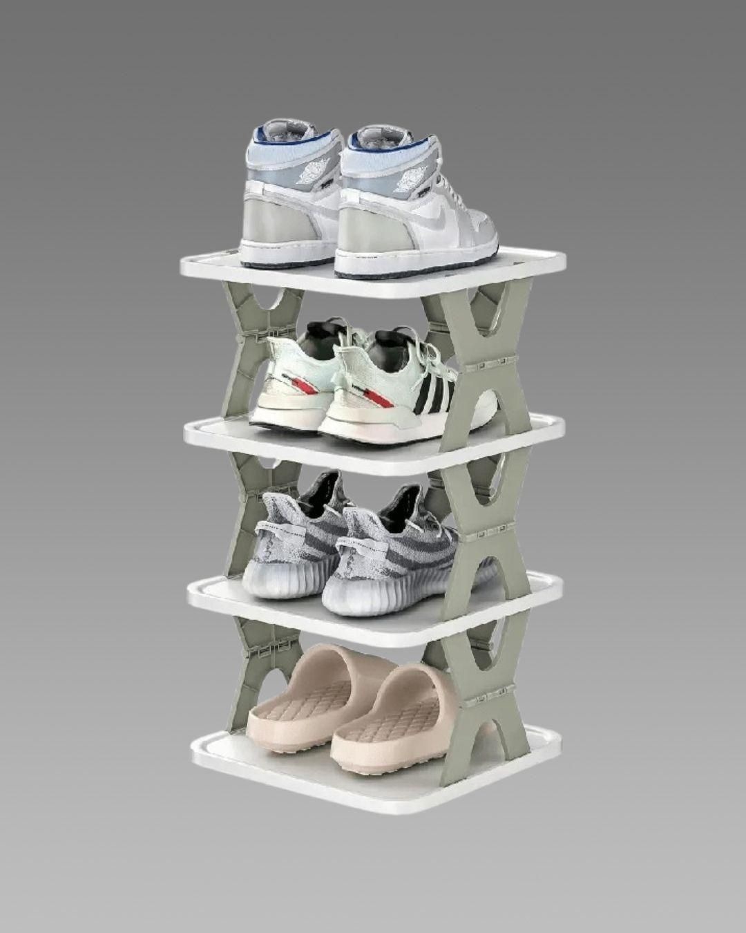 Compact 4-Layer Storage Rack for Shoes, Slippers & Small Items