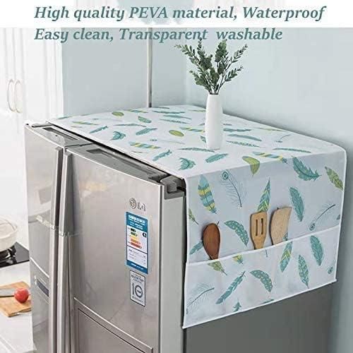 Multicolor Fridge Organizer Cover with Pockets for Kitchen Essentials