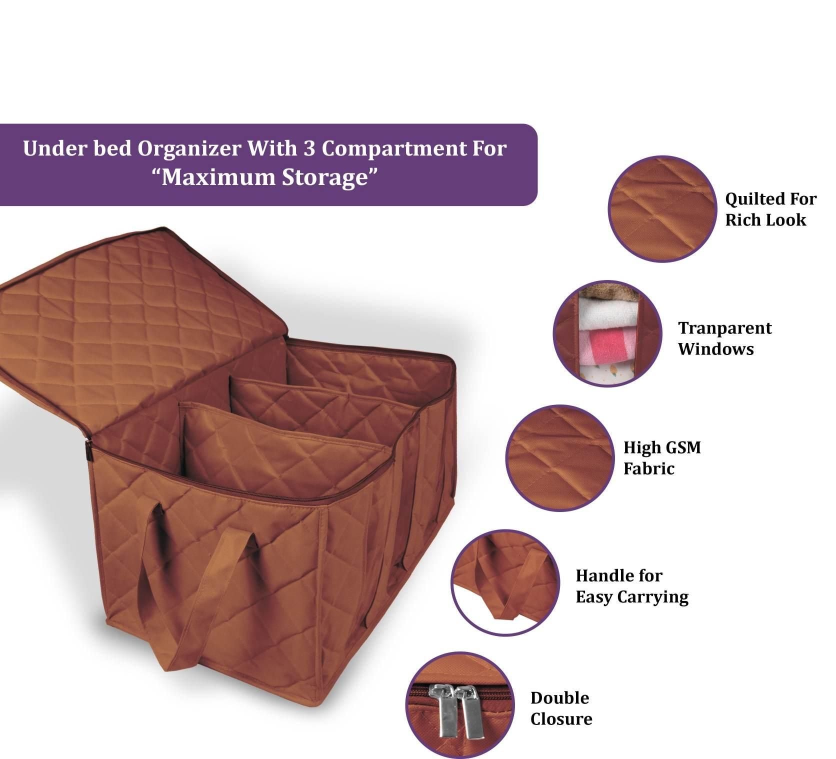 Foldable 3-Tier Storage Box for Clothes & Shoes – Charcoal Organizer