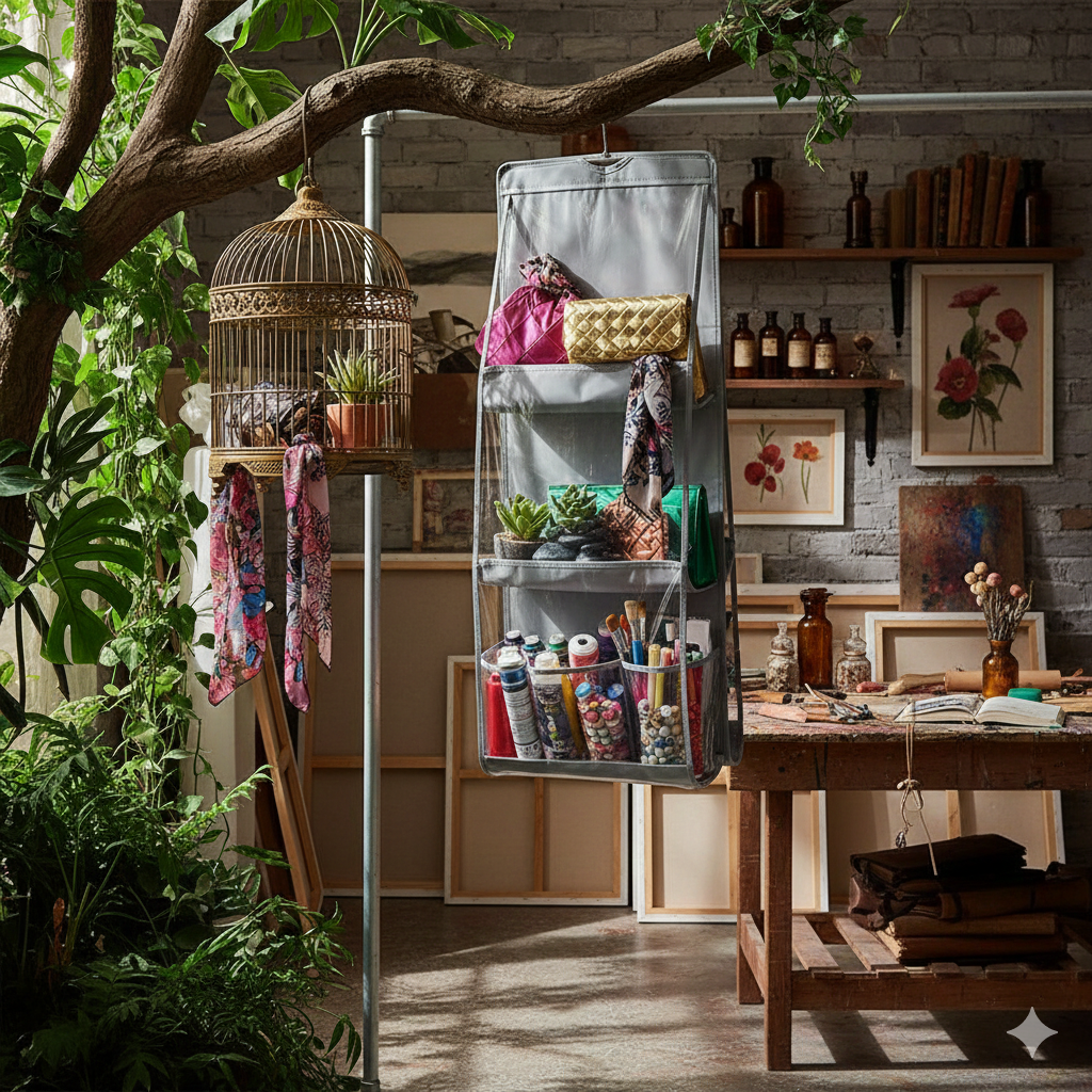 Hanging Handbag Organizer for Wardrobe & Closet