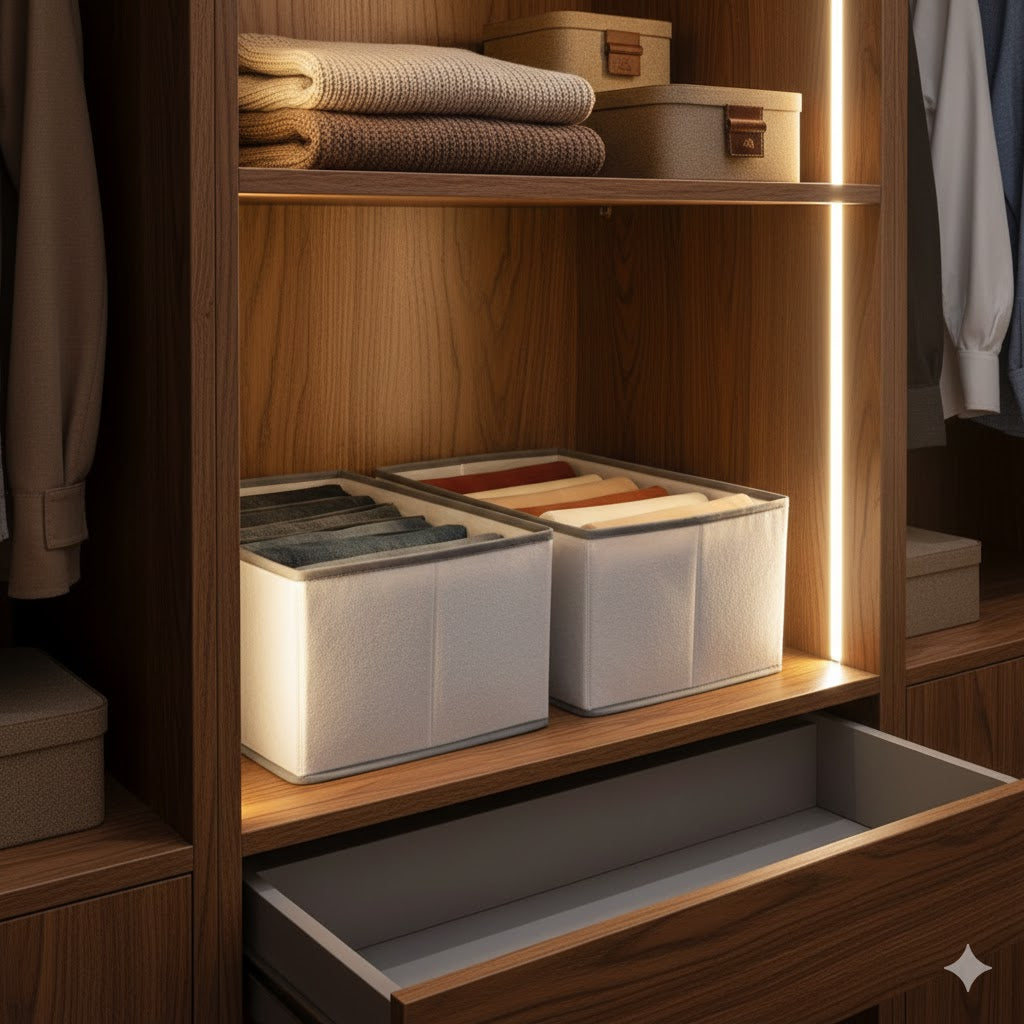 Drawer & Closet Organizer for Clothes – Pack of 2